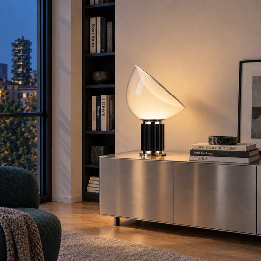Bowlum Modern Bowl Shaped Glass Table Lamp