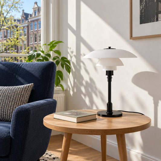 Layora Multilayer Glass Metal Table Lamp