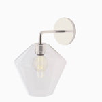 Load image into Gallery viewer, Merin Sculptural Milk Glass Geometric Wall Lamp
