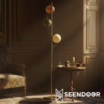 Load image into Gallery viewer, Coloria Opal Glass Floor Lamp – Minimalist Light for Living &amp; Bedroom
