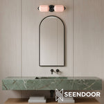 Load image into Gallery viewer, Eloise Brass Wall Sconce – Elegant Milk Glass Vintage Lighting
