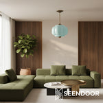 Load image into Gallery viewer, Eloise Vintage Glass Chandelier - Milk Glass Home Accent
