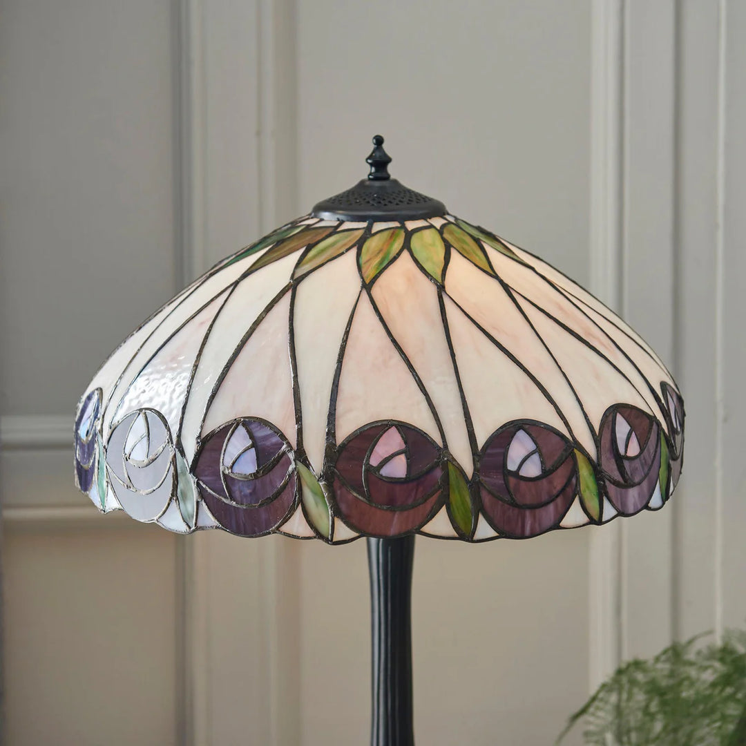 TF Hutchinson Art-Glass Tiffany Style Table Lamp – Handcrafted Design for Home and Office