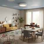 Afbeelding laden in galerijweergave, Orilux Sculpturale Plafondlamp – Hars en Acryl Verlichting voor Huizen