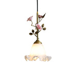 Bild in die Galerieansicht laden, Lalique Rosen Glas Pendelleuchte