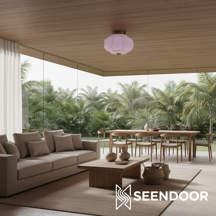 Vintage Eloise Milk Glass Flush Mount Ceiling Light - Vintage Charm Soft Glow