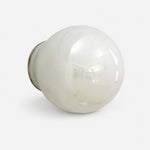 Cargar imagen en el visor de la Galería, Pearl white ceramic cabinet knob side detail