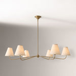Load image into Gallery viewer, Fibura Metal Modern Linen Shade Linear Chandelier - Clean Lines
