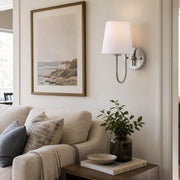 French Style Glass and Metal Wall Sconce