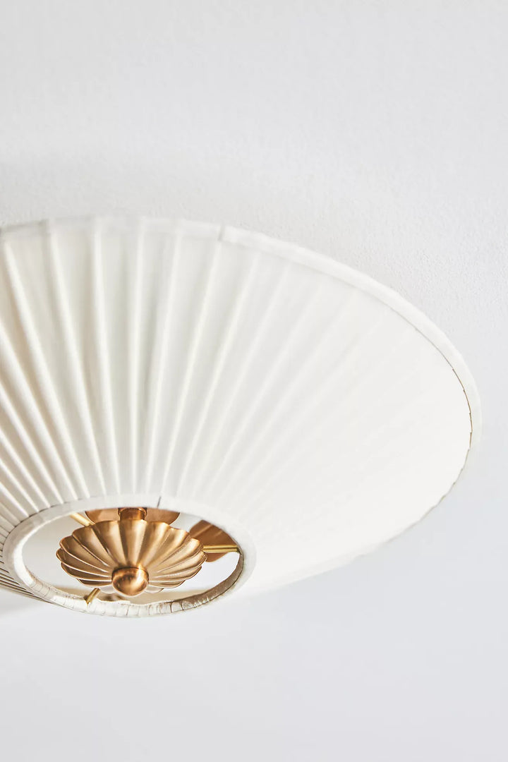 Elumina Silk Semi-Flush Mount - Moderne stoffen plafondlamp