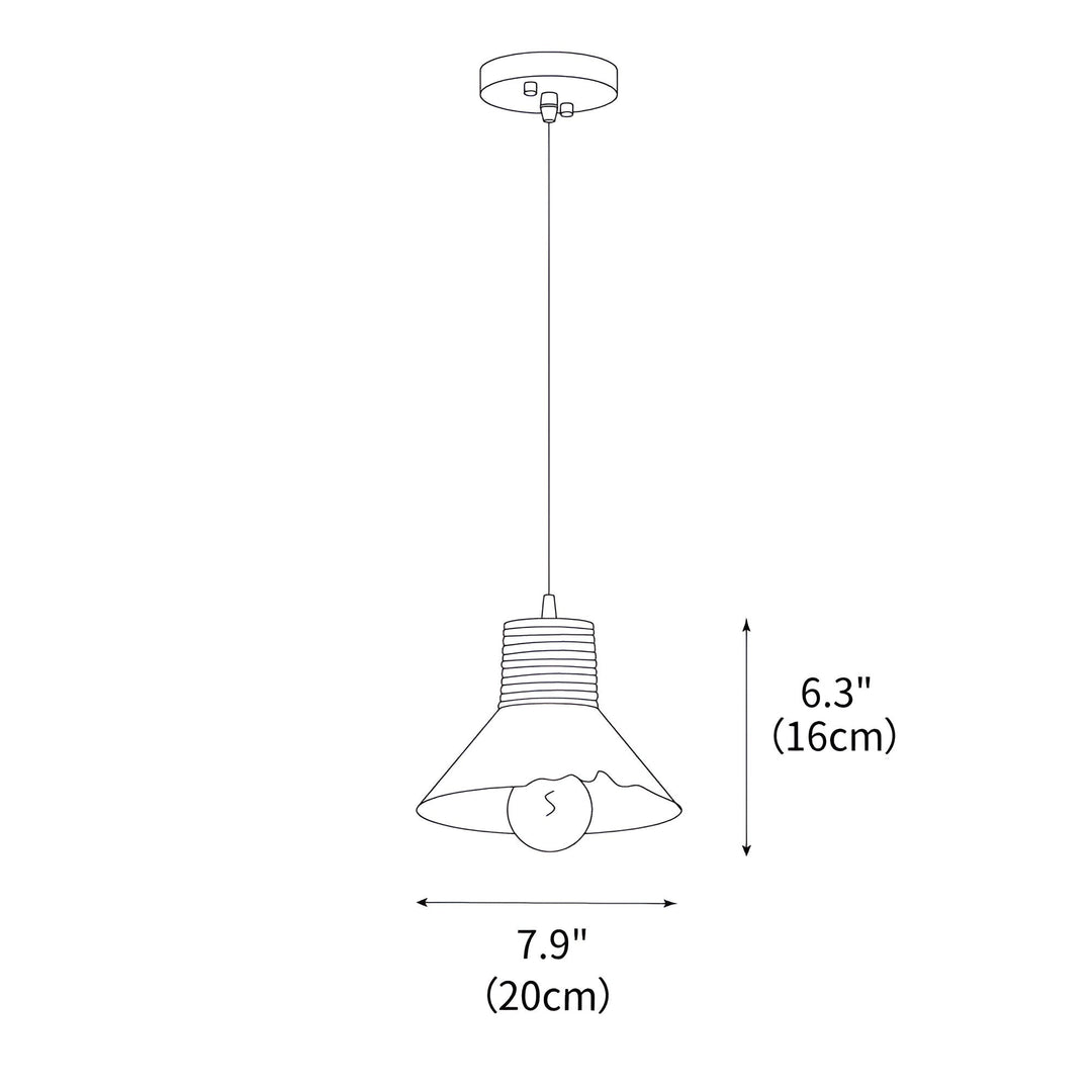 Nordic Hemp Rope Glass Pendant Light