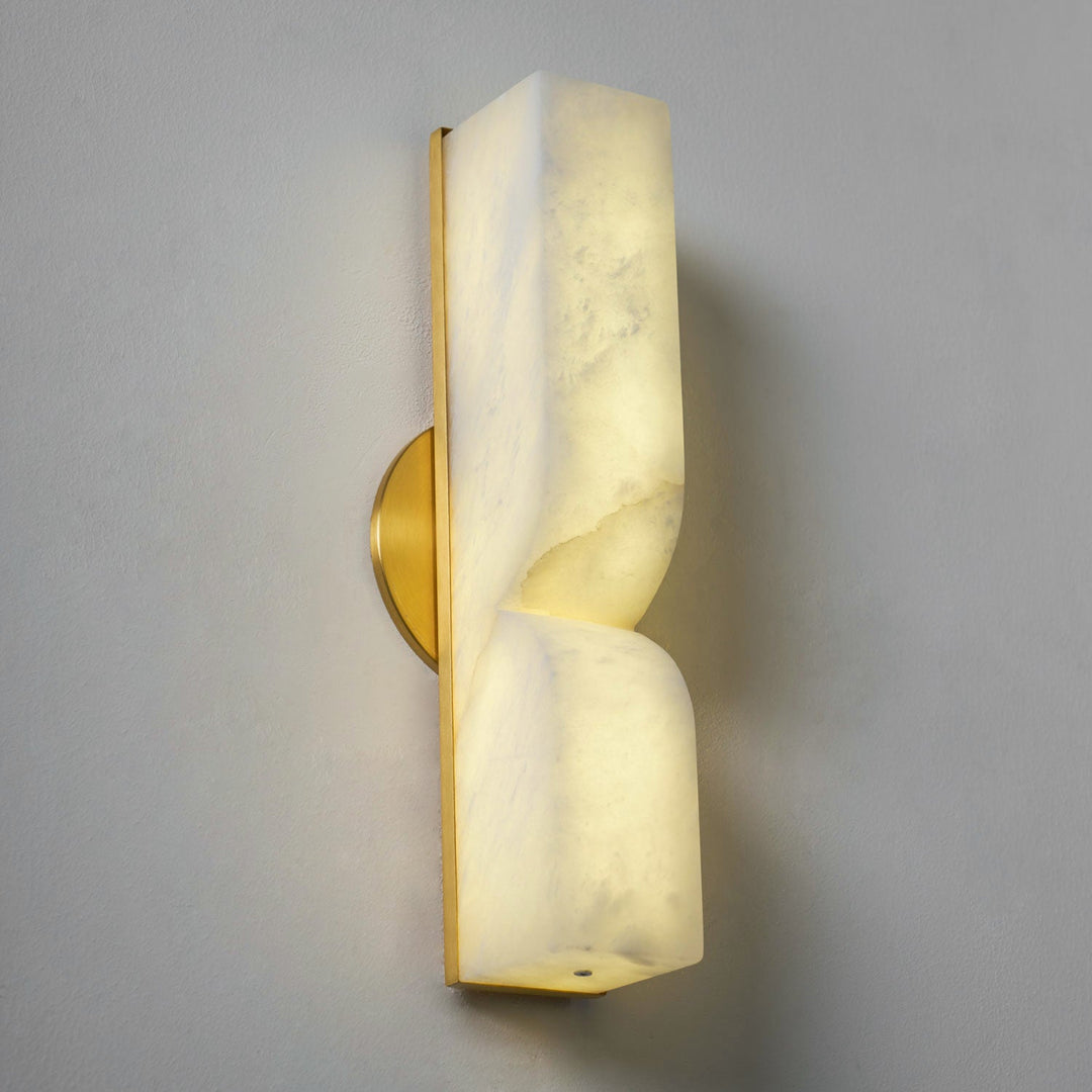 Rechteckige Alabaster-Wandleuchte