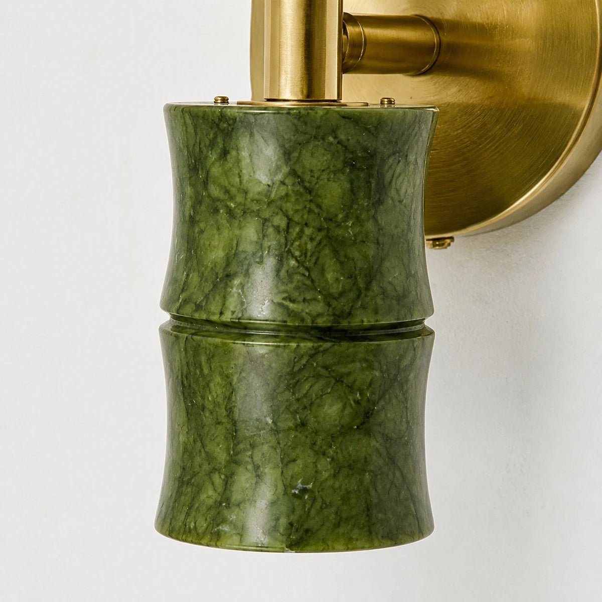 Green bamboo wall lamp view 5