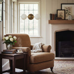 Load image into Gallery viewer, Glorica Glass Curved Arm Modern Wall Lamp for Bathroom &amp; Hallways
