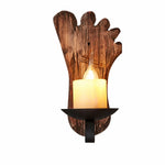 Cargar imagen en el visor de la Galería, Carved Hand Candle Sconce