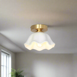 Bild in die Galerieansicht laden, Blossom Glow Mid-Century Keramik Deckenleuchte