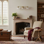 Load image into Gallery viewer, Glorica Glass 3 Shade Globe Vanity Light - Soft Bathroom Light Fixture
