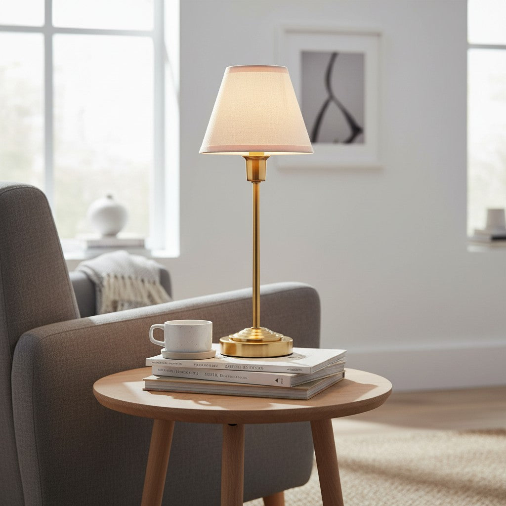 Bronzuno Textuurstof Bureaulamp – Moderne Metalen Voetverlichting voor Kantoren of Lounges