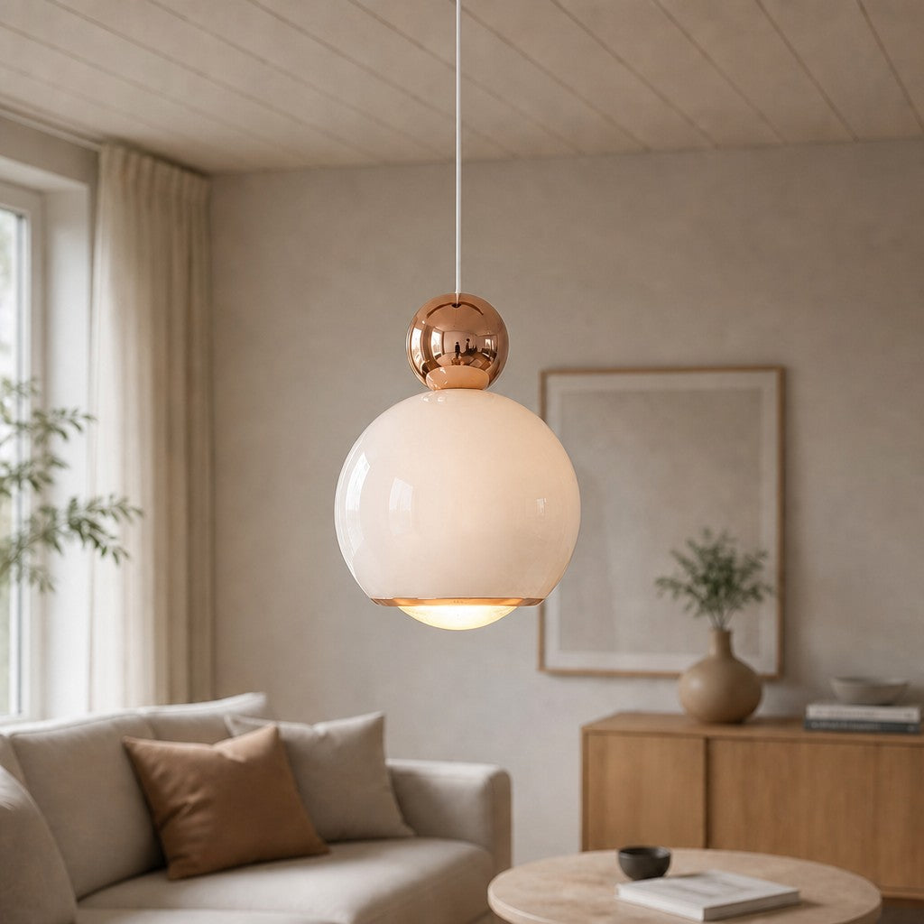 Glintap Cream Style Pendant Lamp – Adjustable Lift Pendant with Touch Tri-Color LED