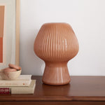 Load image into Gallery viewer, Novarise Ribbed Glass Table Lamp – Textured Glass Accent Lighting

