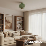 Load image into Gallery viewer, Vintage Eloise Milk Glass Flush Mount Ceiling Light - Vintage Charm Soft Glow
