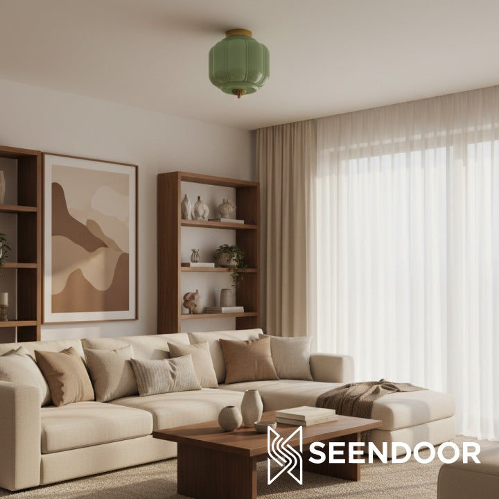 Vintage Eloise Milk Glass Flush Mount Ceiling Light - Vintage Charm Soft Glow