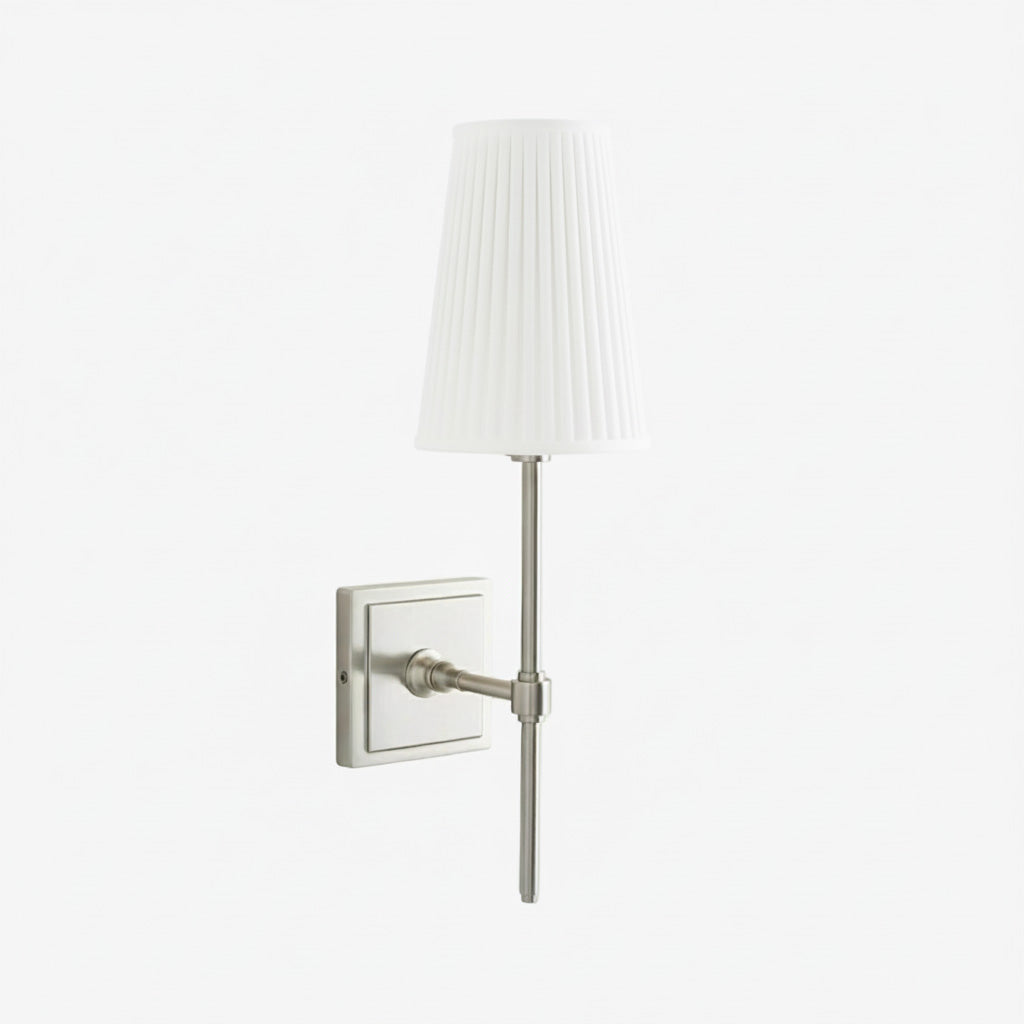 Lampada da Parete con Paralumi in Lino Bianco Derlina – Lampada Retrò Multi-Testa in Metallo