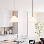Afbeelding laden in galerijweergave, Conica stoffen kegel hanglamp - sculpturale moderne stijl voor gezellige ruimtes
