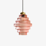 Bild in der Galerieansicht laden, Amara Nordic gestreifte Buntglas-Flaschen-Hängeleuchte