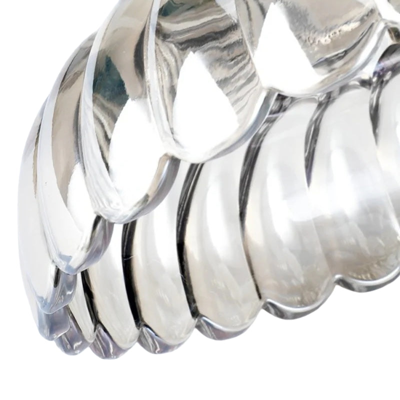 Vintage Lampa Sufitowa z Podwójną Warstwą Kwiatowego Szkła