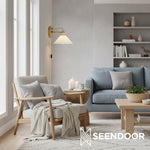 Load image into Gallery viewer, Aurenza Sconce – Farmhouse Wall Light with Metal Accents for Cozy Spaces
