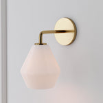 Load image into Gallery viewer, Merin Sculptural Milk Glass Geometric Wall Lamp
