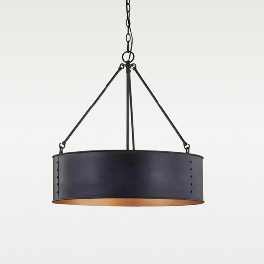 Reid Vintage Trommel Bronze Pendelleuchte