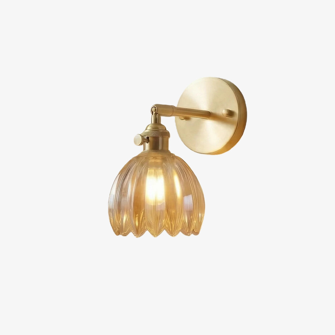 Gannon Vintage Lotus glazen wandlamp