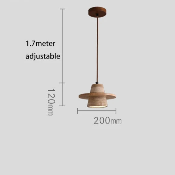 Travertijn Middeleeuwse Hout Steen Hanglamp