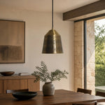 Afbeelding laden in galerijweergave, Vintage brass pendant lamp in a refined interior