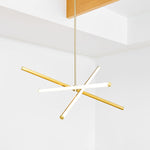 Load image into Gallery viewer, Voro Minimalist Chrome Light Rods - LED Semi-Flush Mount Ceiling Light
