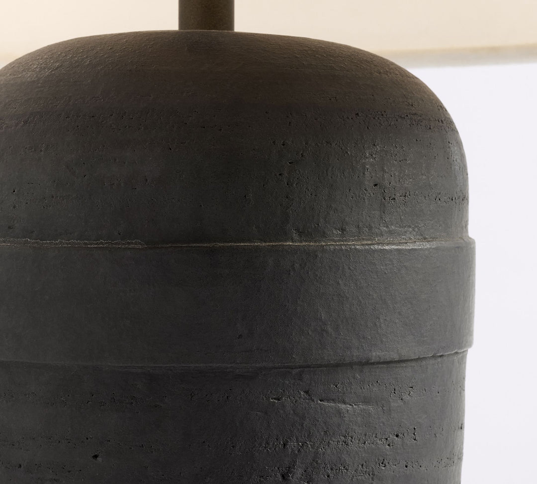 Ceruna Tafellamp met Gestructureerde Keramische Voet en Zachte Gloed voor Nachtkastje in Slaapkamer