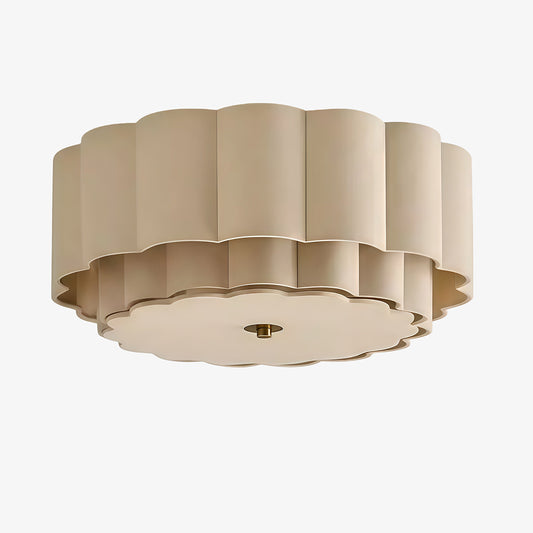 Velune Lámpara de Techo Retro con Tela y Diseño Floral - Luz de Techo de Estilo Vintage para Comedor y Pasillos