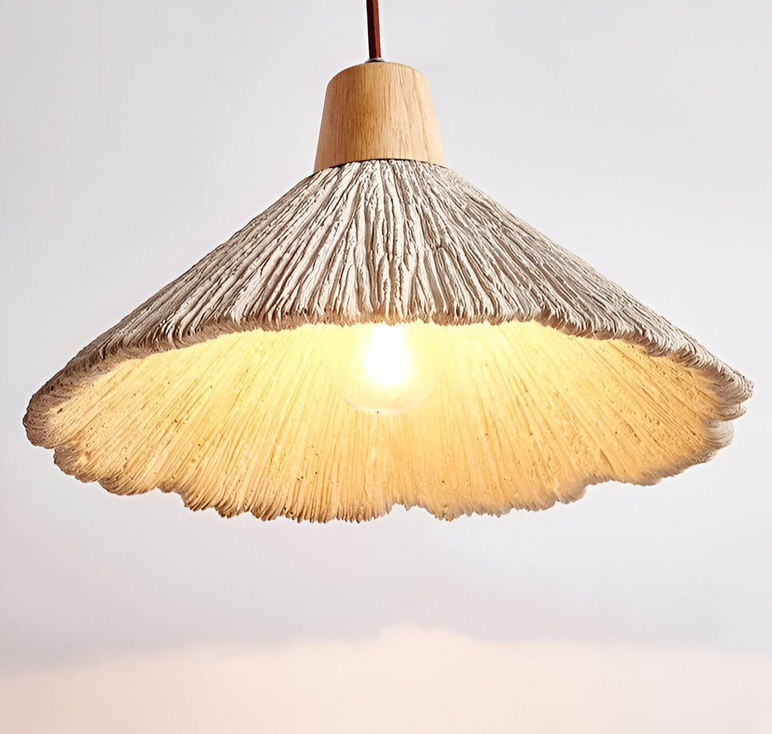 Lámpara colgante LED retro crema estilo Wabi-Sabi