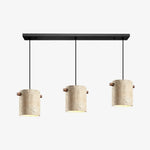 Cargar imagen en el visor de la Galería, Wabi-Sabi Travertine Cylinder Pendant Light