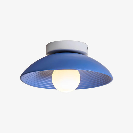 Ovalune Organiczna teksturowana lampa sufitowa rzeźbiarski design z płaskim montażem - nowoczesny styl do salonu