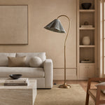 Bild in die Galerieansicht laden, Veslin Elegant Floral Gooseneck Floor Lamp - Floral Linen Shade Lamp for Living Room