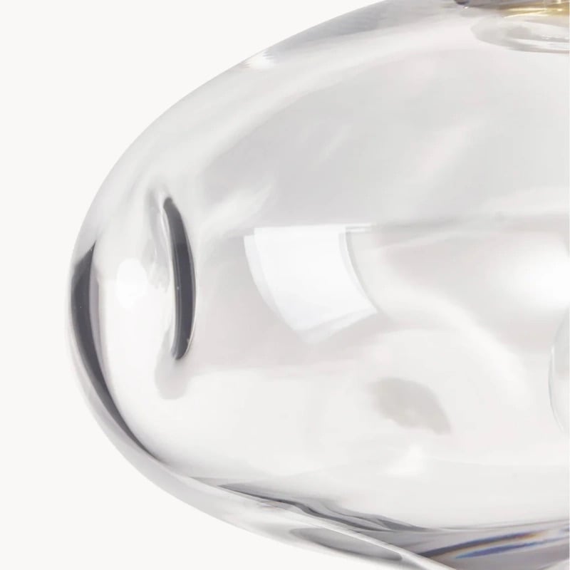 Glissora Reflecterende Glazen Semi-Opbouw Plafondlamp – Sculpturaal Ontwerp, Veelzijdige Afwerking voor Gangen & Eetkamer