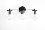 Load image into Gallery viewer, Glorica Glass 3 Shade Globe Vanity Light - Soft Bathroom Light Fixture
