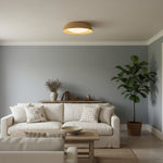 Load image into Gallery viewer, Bambori Japandi Style Bamboo Textured Ceiling Lamp - Natural Accent Light for Living Room
