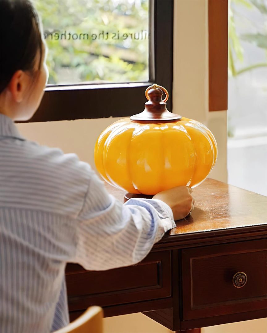 Pumpkin Glas-Tischleuchte