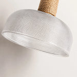 Cargar imagen en el visor de la Galería, Rustic Woven Rope Glass Pendant Light Collection