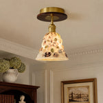 Cargar imagen en el visor de la Galería, Shell glass ceiling light in a warm hallway scene