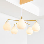 Load image into Gallery viewer, Rivrona 5-Light Chandelier for Entryway - Ribbed Glass Modern Lighting
